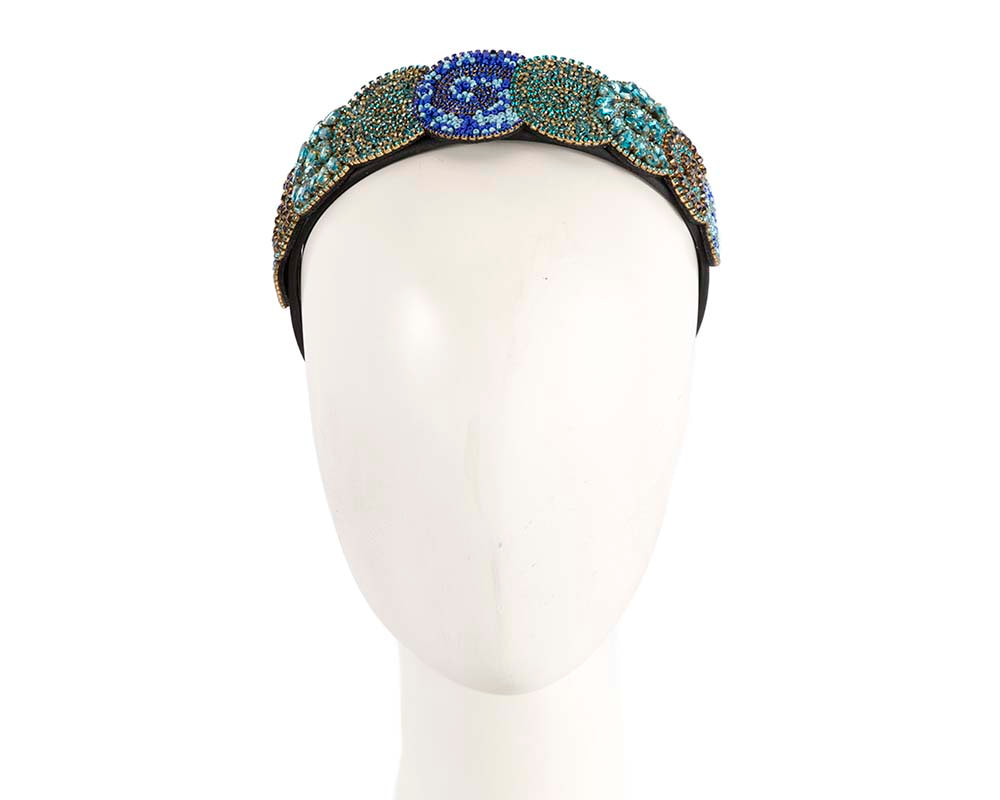 Unusual multi-tone headband fascinator CU448AQ - Hats From OZ