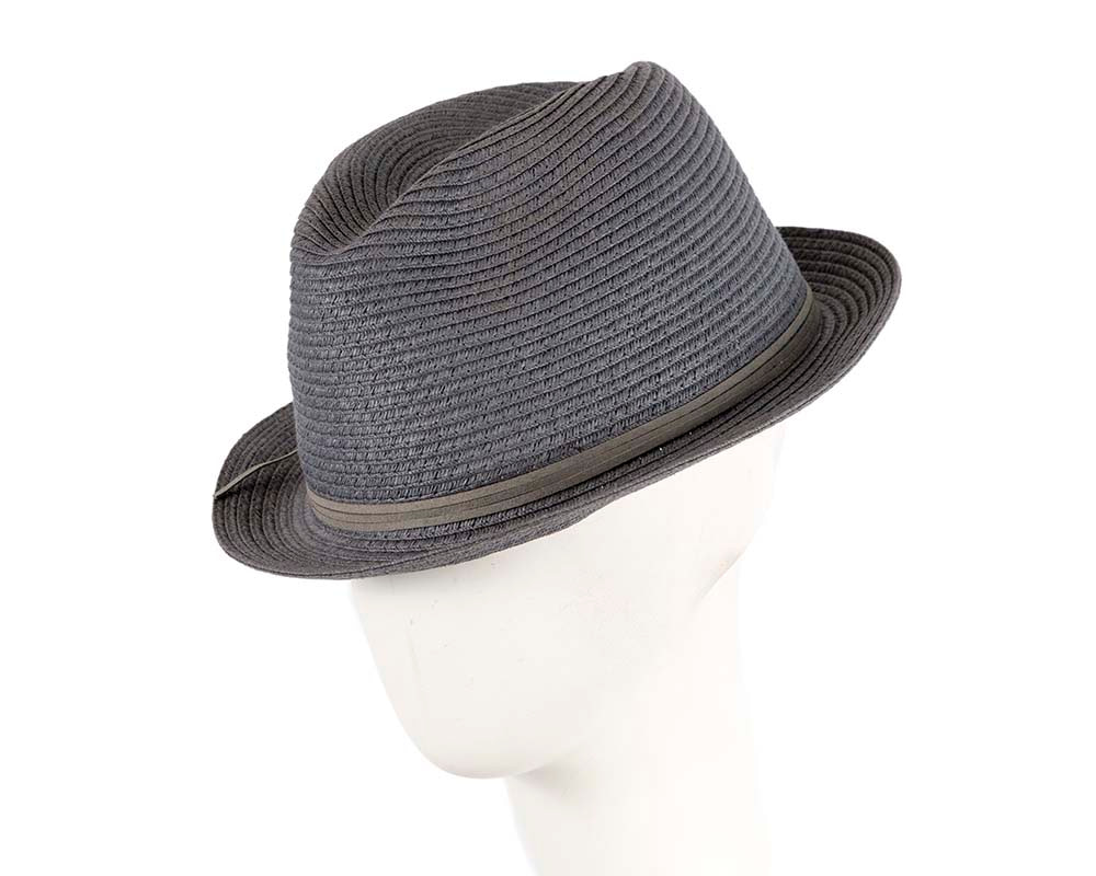 Navy Short Brim Fedora Hat - Hats From OZ