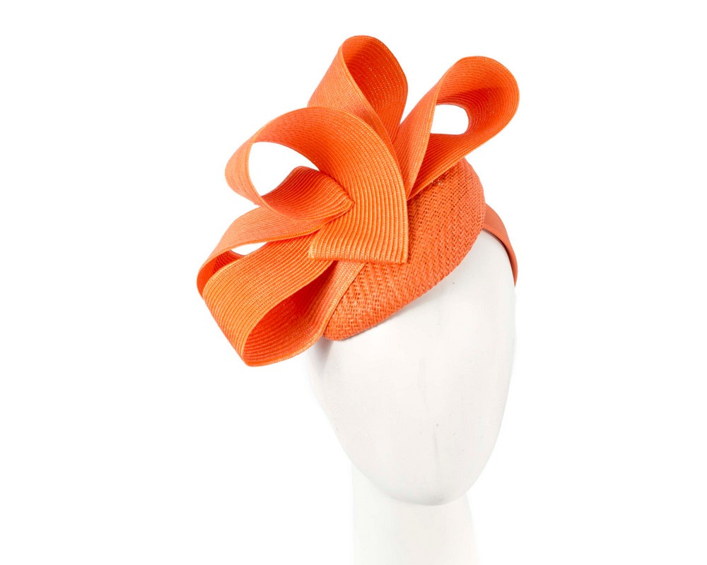 Orange pillbox fascinator by Fillies Collection S286 - Hats From OZ