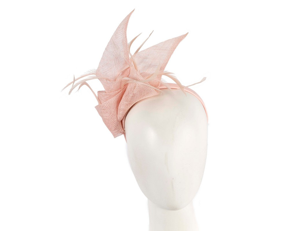 Blush sinamay fascinator by Max Alexander - Hats From OZ