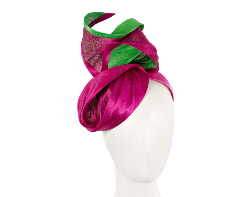 Fuchsia & Lime designers racing fascinator - Hats From OZ