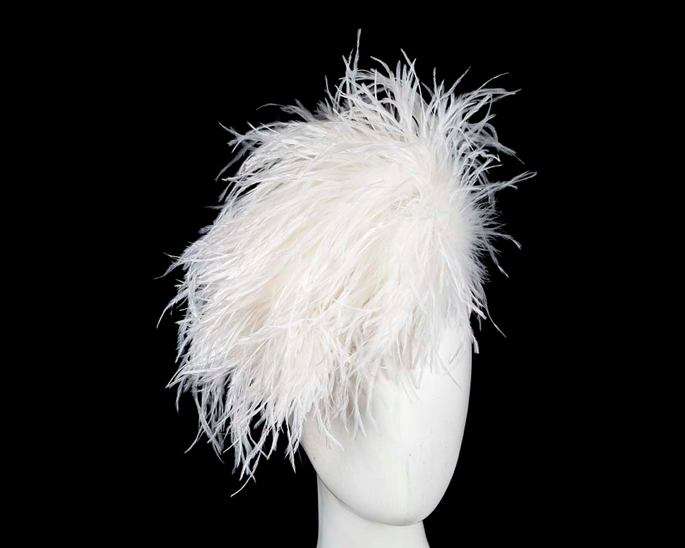 White feather fascinator by Cupids Millinery - Hats From OZ