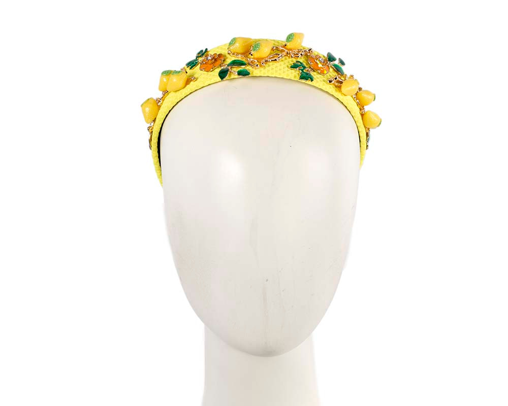 Yellow fascinator headband by Cupids Millinery - Hats From OZ