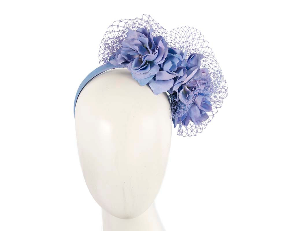 Flower headband with netting by Cupids Millinery - Hats From OZ