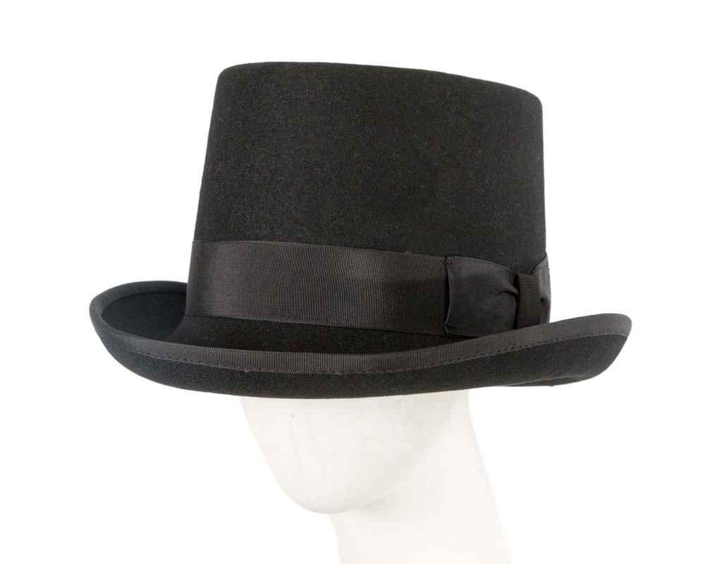 Black STANTON Felt Top Hat - Hats From OZ