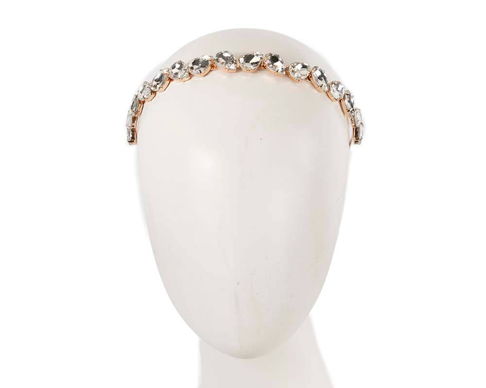 Petite silver crystal headband fascinator CU576 - Hats From OZ