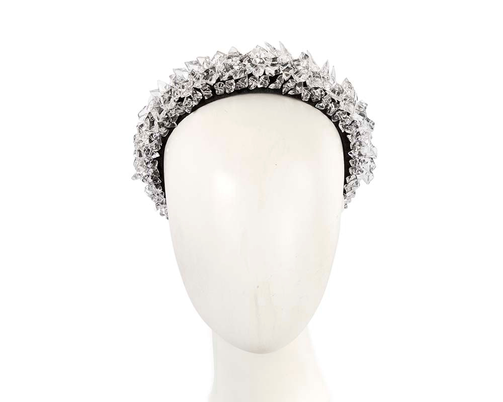 Black & white crystal headband by Cupids Millinery CU596 - Hats From OZ