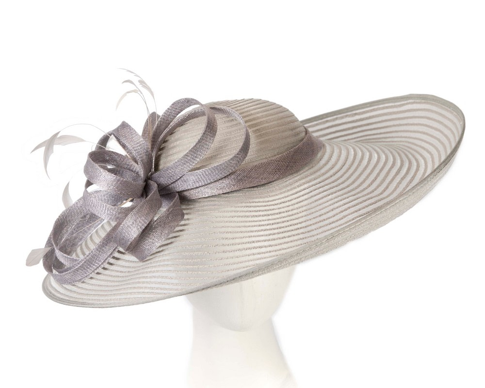 Wide brim silver ladies fashion hat - Hats From OZ