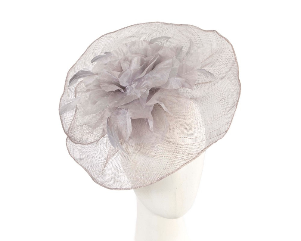 Large silver racing fascinator - Hats From OZ