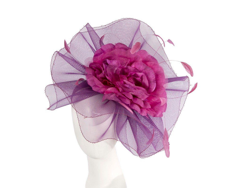 Large magenta racing fascinator - Hats From OZ