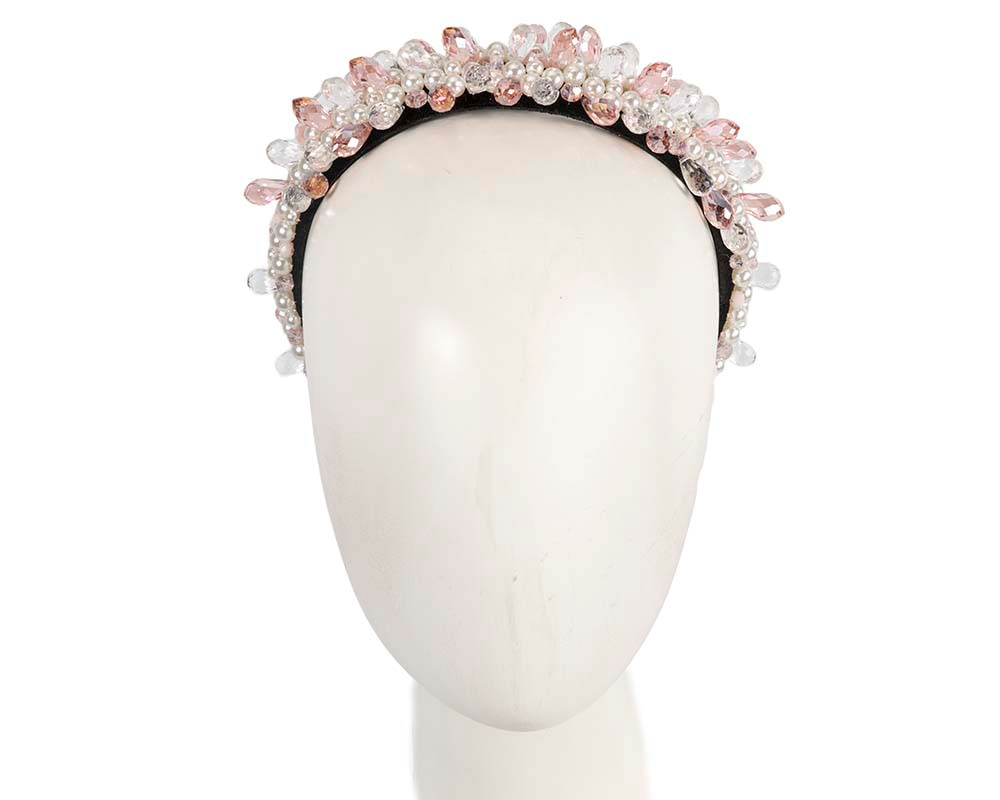 Pink crystal headband by Cupids Millinery - Hats From OZ