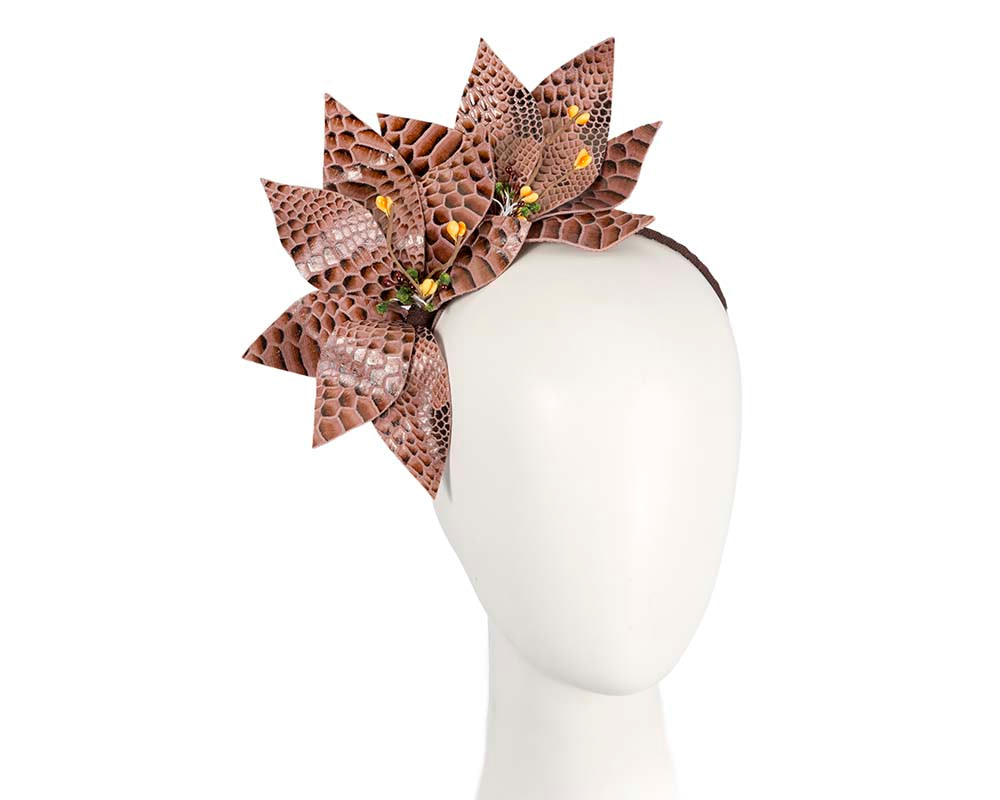 Leather flower headband by BELEIVERA - Hats From OZ