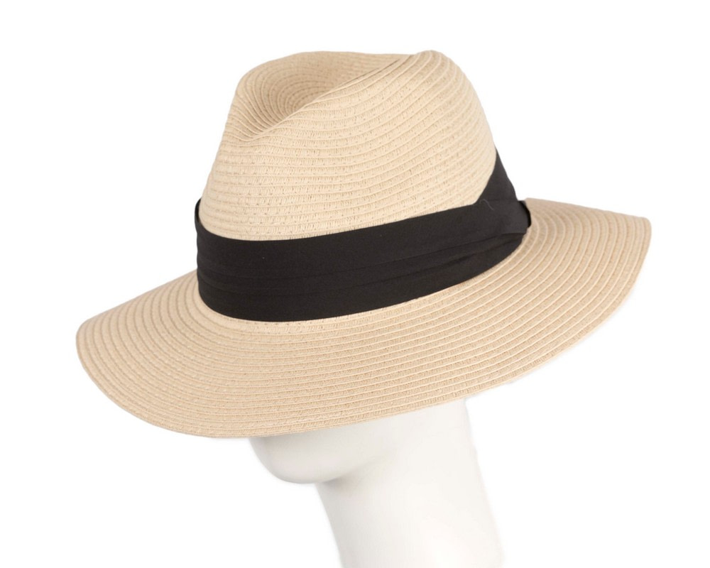 Unisex Black Wide Brim Summer Fedora Hat AV61674NT - Hats From OZ