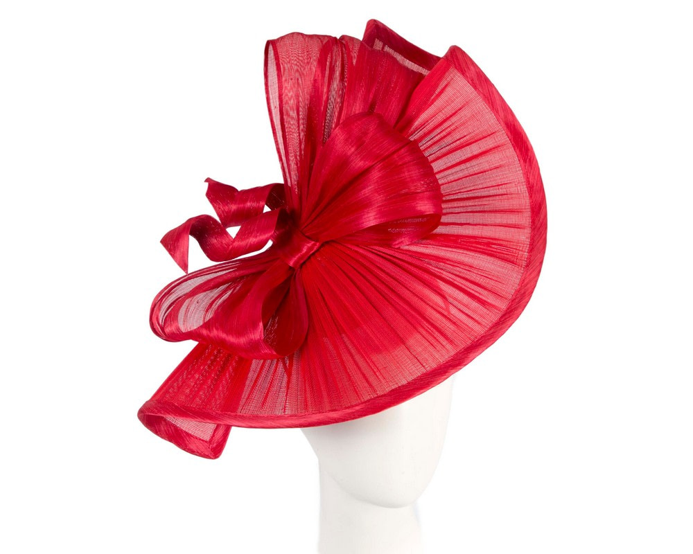 Large red jinsin racing fascinator by Fillies Collection - Hats From OZ