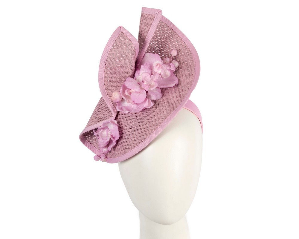 Lilac spring racing fascinator with orchid - Hats From OZ