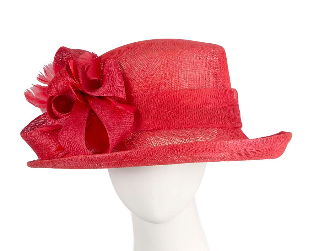 Red sinamay racing hat - Hats From OZ