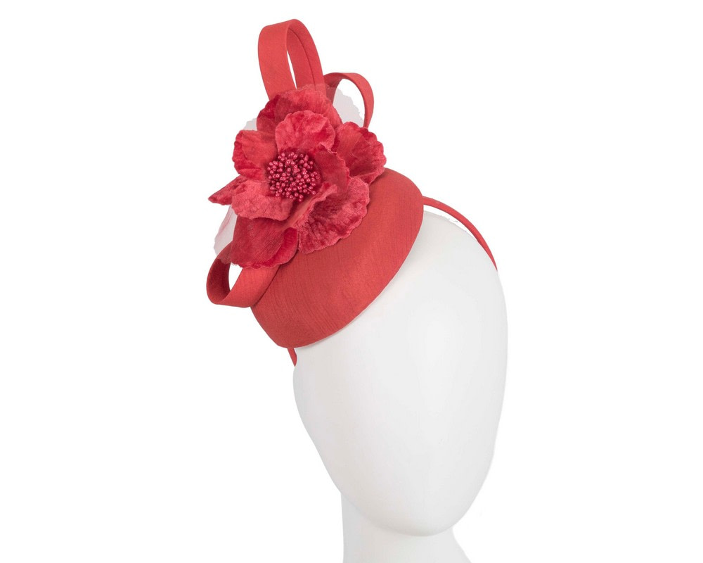 Red flower racing fascinator by Max Alexander - Hats From OZ