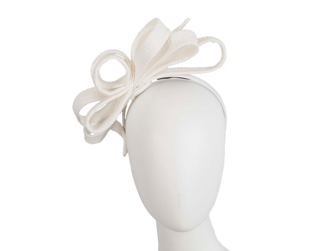 White loops fascinator by Max Alexander - Hats From OZ