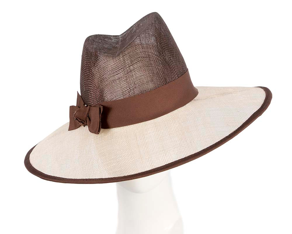 Wide brim sinamay fedora hat by Cupids Millinery - Hats From OZ