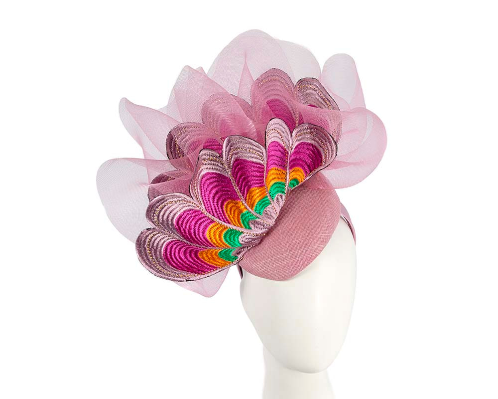 Vibrant Embroidered Fascinator by Cupids Milliner - Hats From OZ