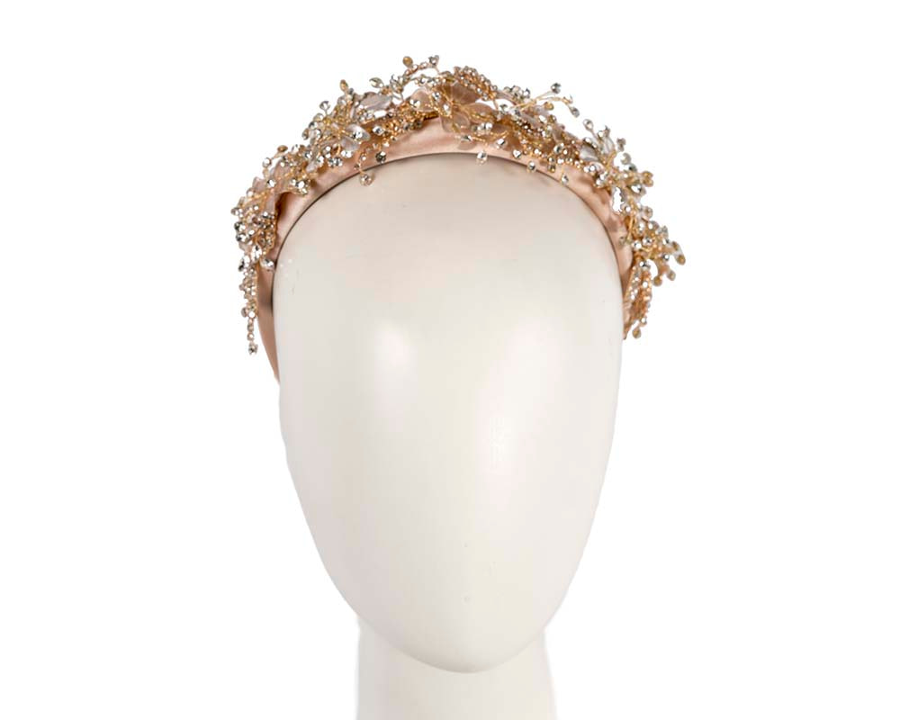 Pink gold flower fascinator headband jewelry (Copy) - Hats From OZ