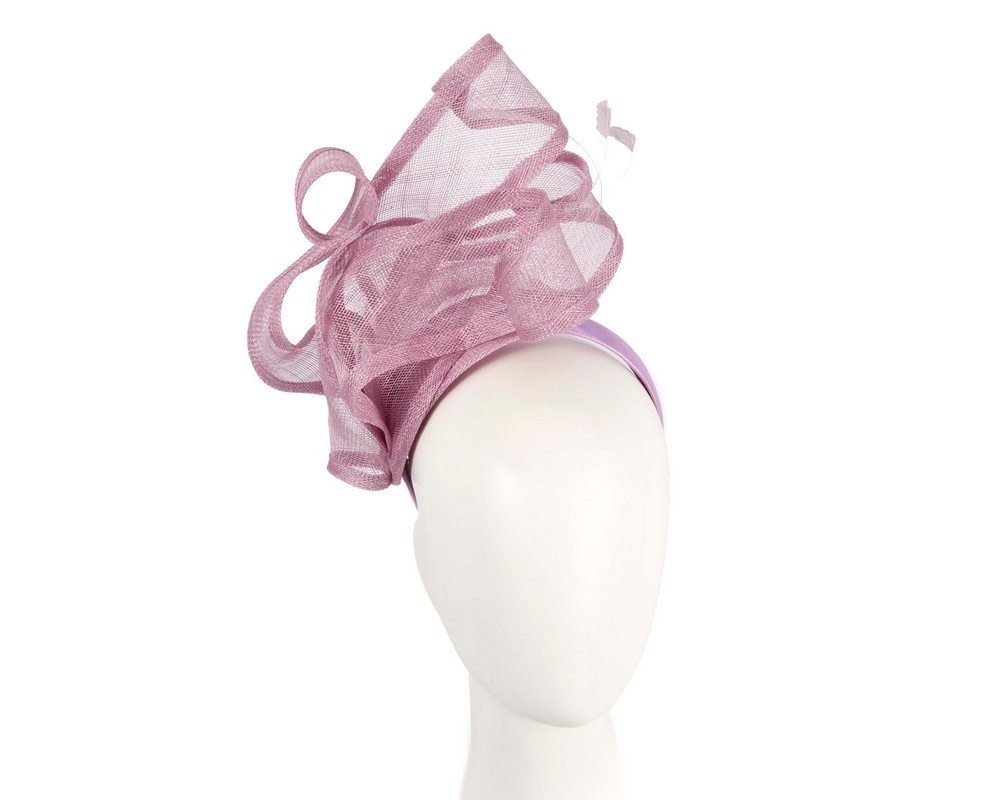 Large lilac sinamay fascinator MA931 - Hats From OZ