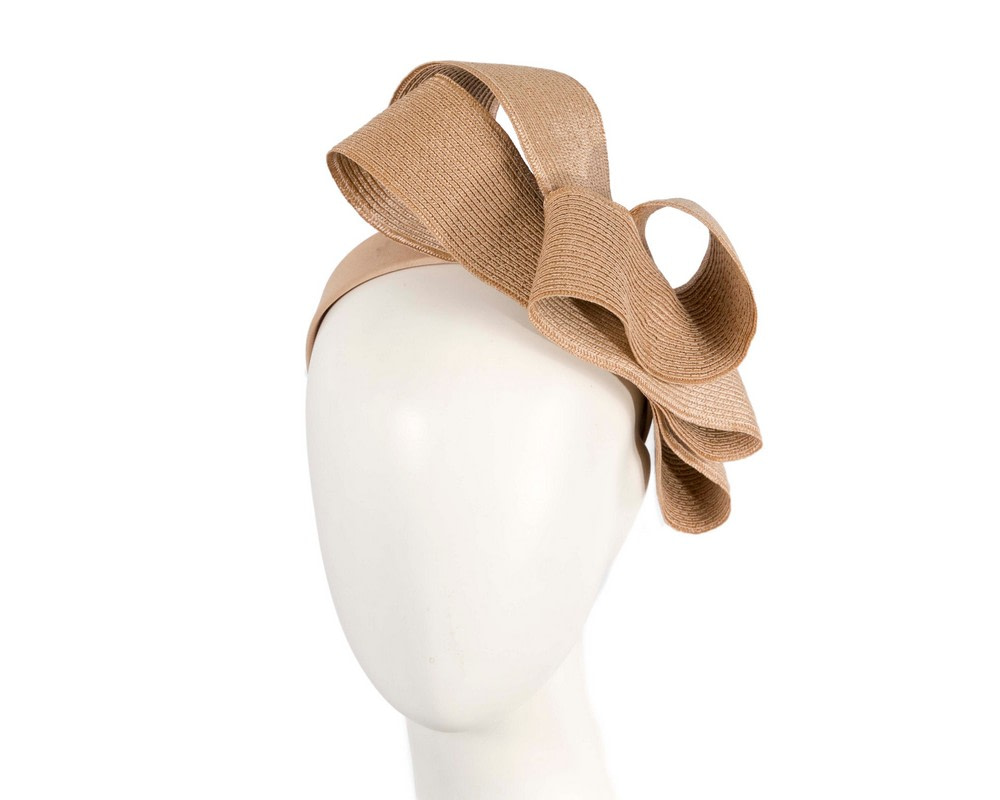 Large nude loops racing fascinator by Max Alexander - Hats From OZ