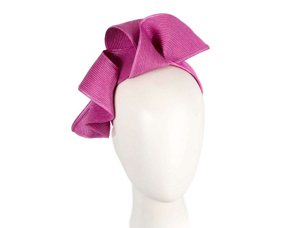 Large fuchsia wave racing fascinator by Max Alexander - Hats From OZ