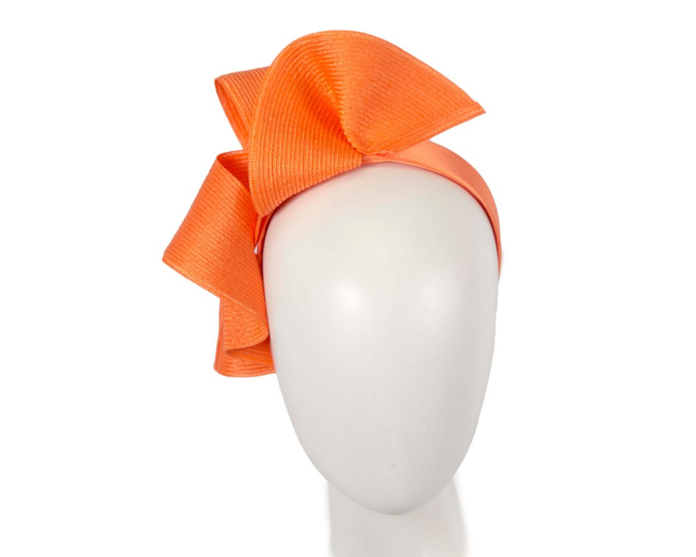 Large orange wave racing fascinator by Max Alexander - Hats From OZ