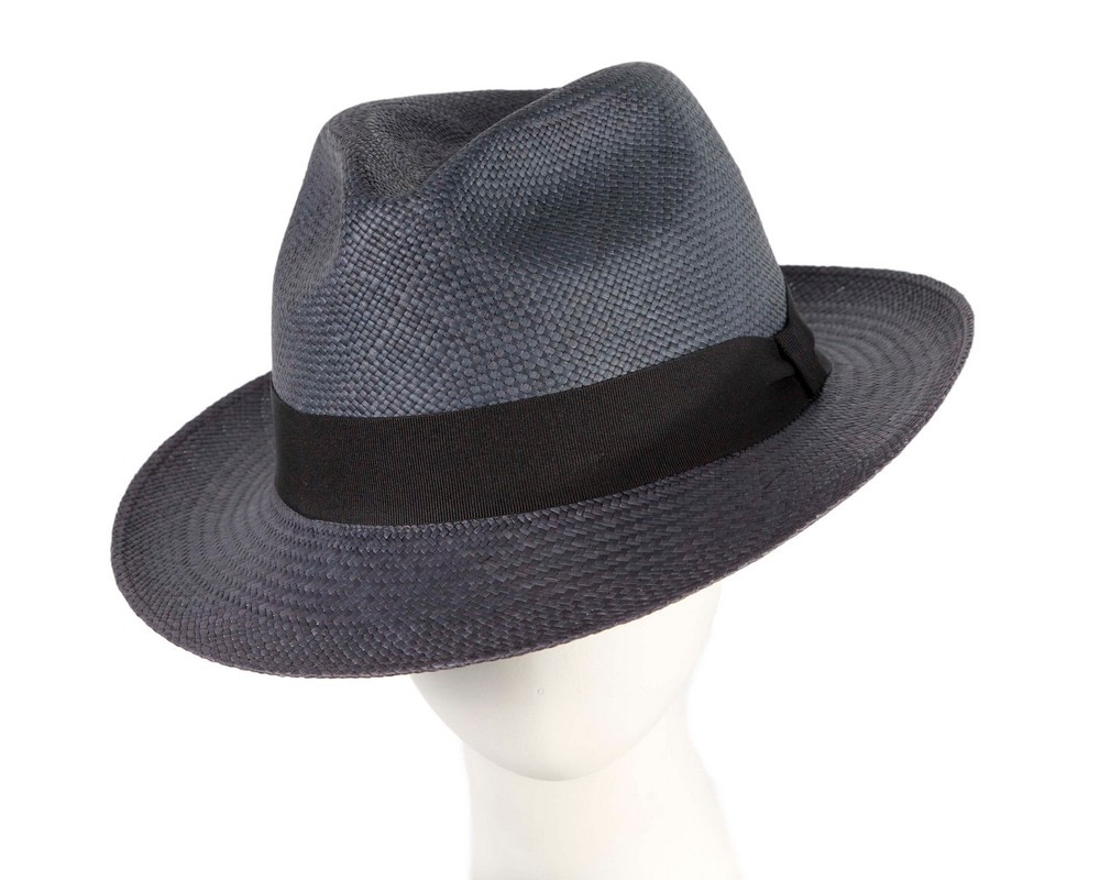 Navy Ecuadorian Panama Brisa Hat Trilby Fedora - Hats From OZ