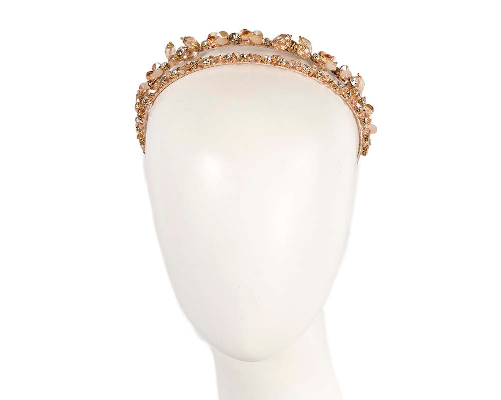 Thin and shiny gold fascinator headband - Hats From OZ