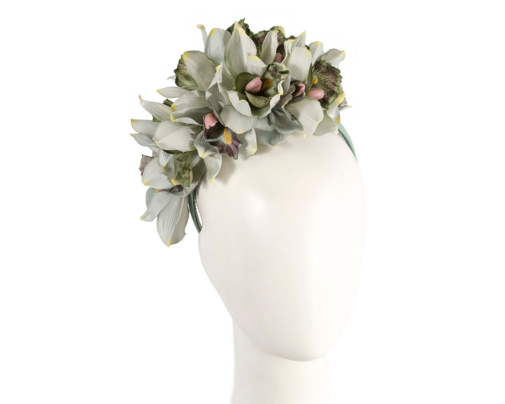 Hand made exclusive green fascinator headband - Hats From OZ