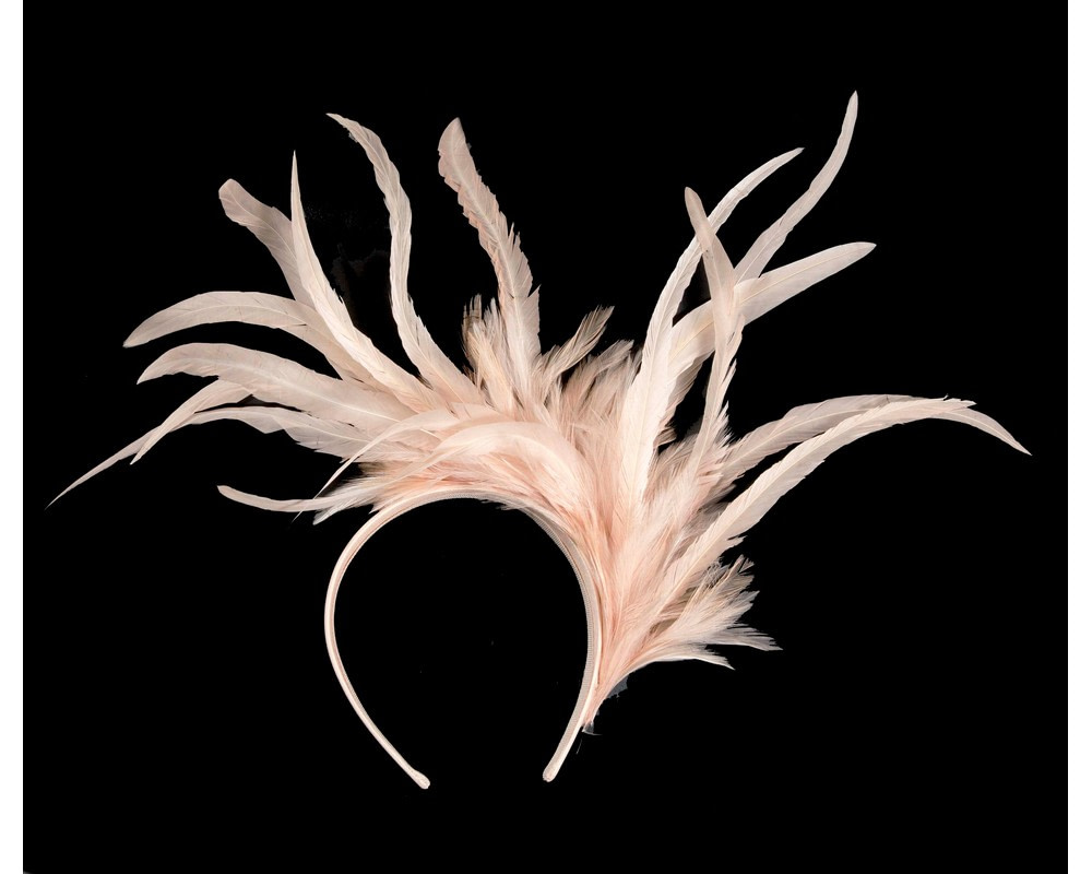 Exclusive nude feather fascinator - Hats From OZ Exclusive nude feather fascinator - Image 4