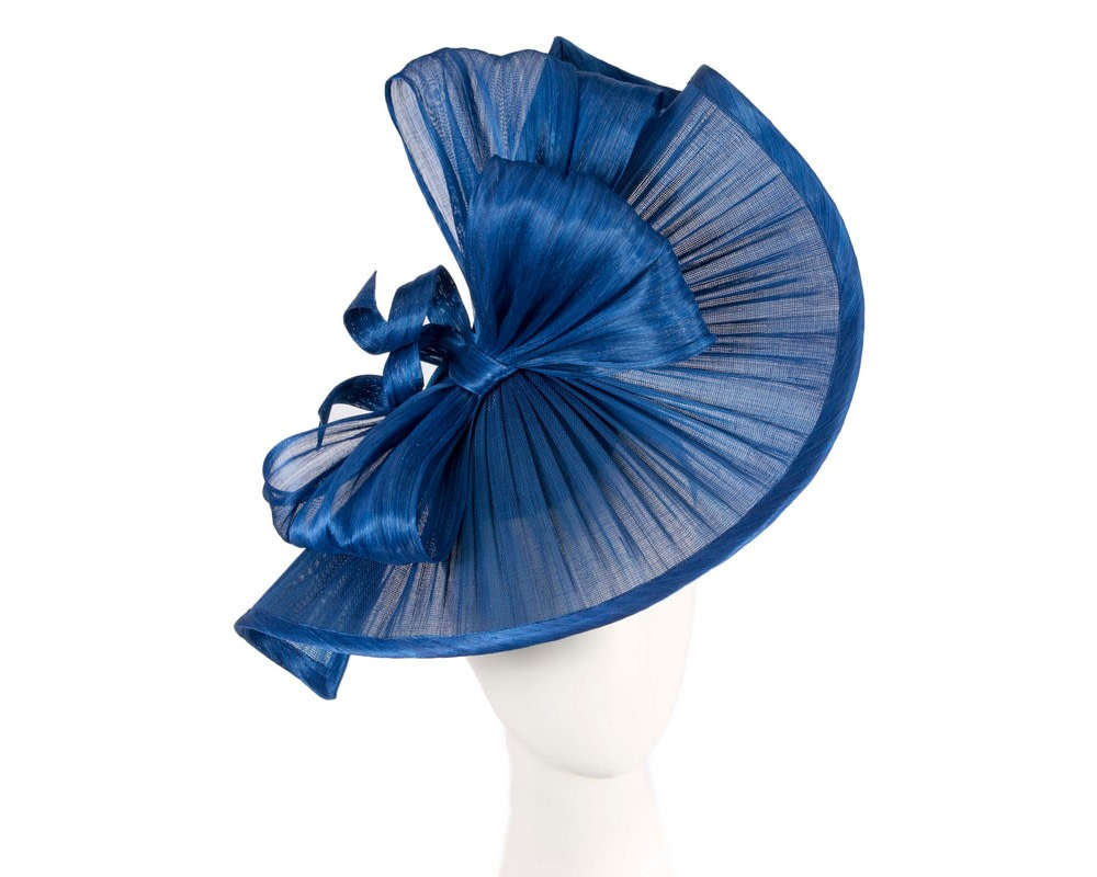 Large royal blue jinsin racing fascinator by Fillies Collection - Hats From OZ