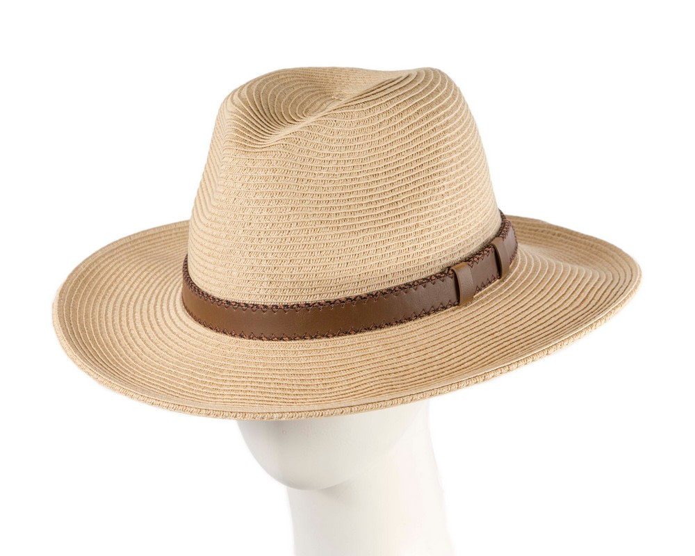 Tan braided safari fedora hat - Hats From OZ