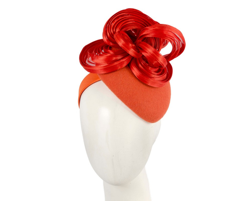 Exclusive orange winter fascinator by Fillies Collection - Hats From OZ