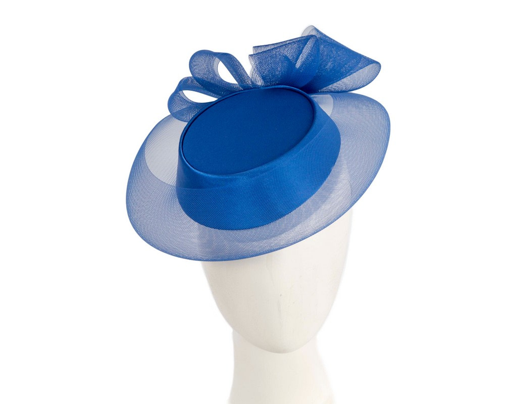 Royal Blue Pillbox Mother of the Bride custom made hat - Hats From OZ