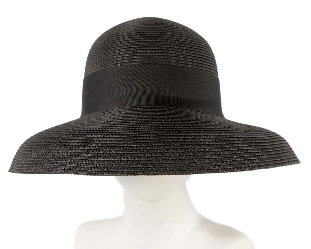 Elegant black ladies summer beach hat - Hats From OZ