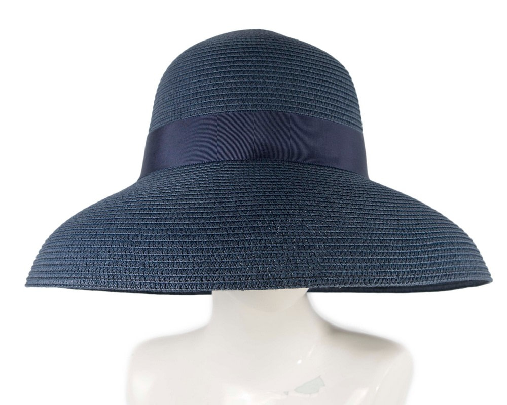 Elegant navy ladies summer beach hat - Hats From OZ