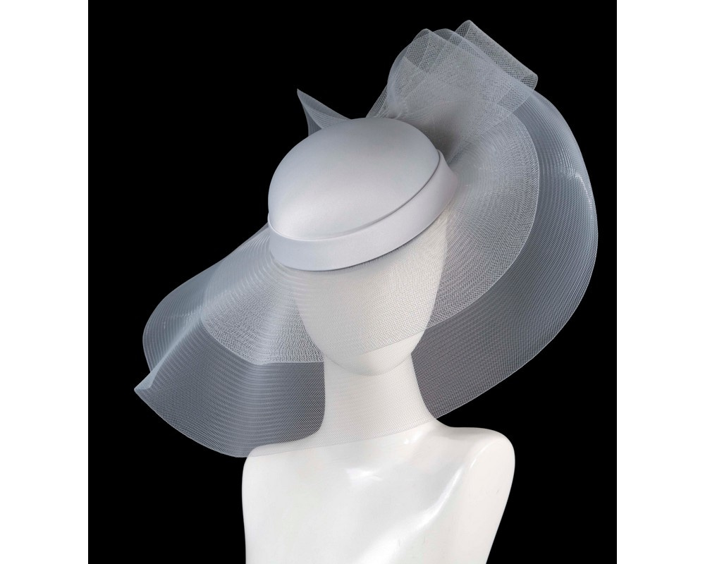 Silver large brim custom made ladies hat - Hats From OZ