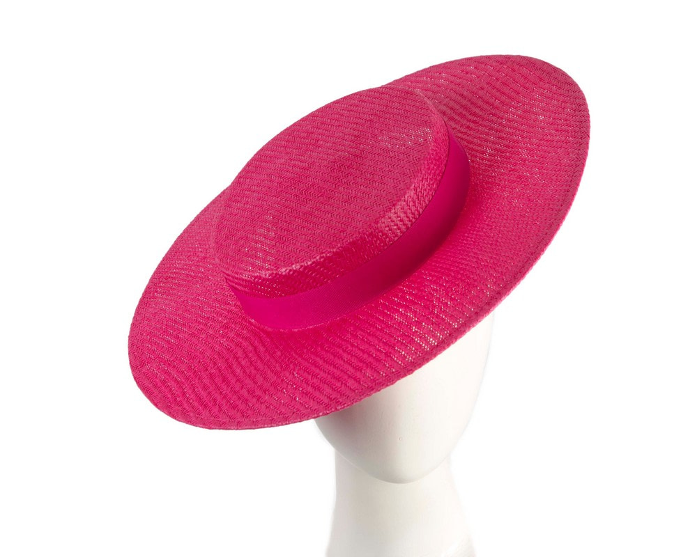 Fuchsia boater hat by Max Alexander - Hats From OZ