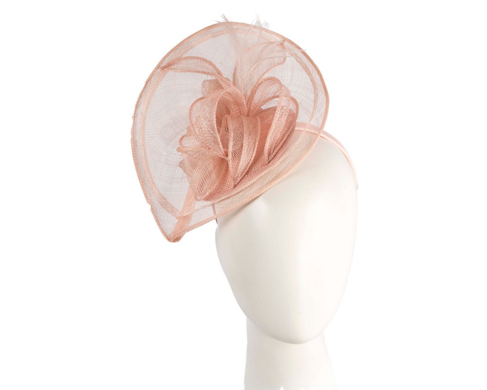 Blush sinamay racing fascinator by Max Alexander - Hats From OZ