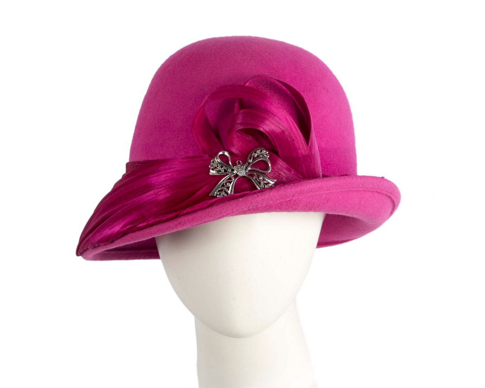 Limited edition fuchsia winter felt hat - Hats From OZ