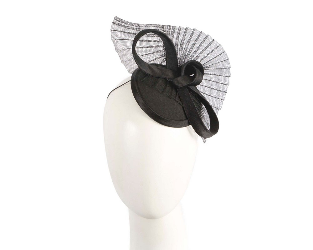 Custom made black fascinator hat for special occasion - Hats From OZ