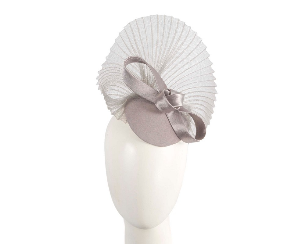 Grey custom made fascinator hat for special ocassion - Hats From OZ