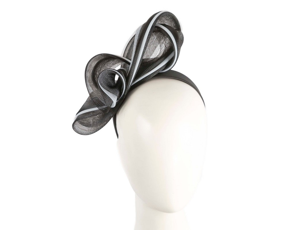 Black & white crinoline bow fascinator by Fillies Collection - Hats From OZ