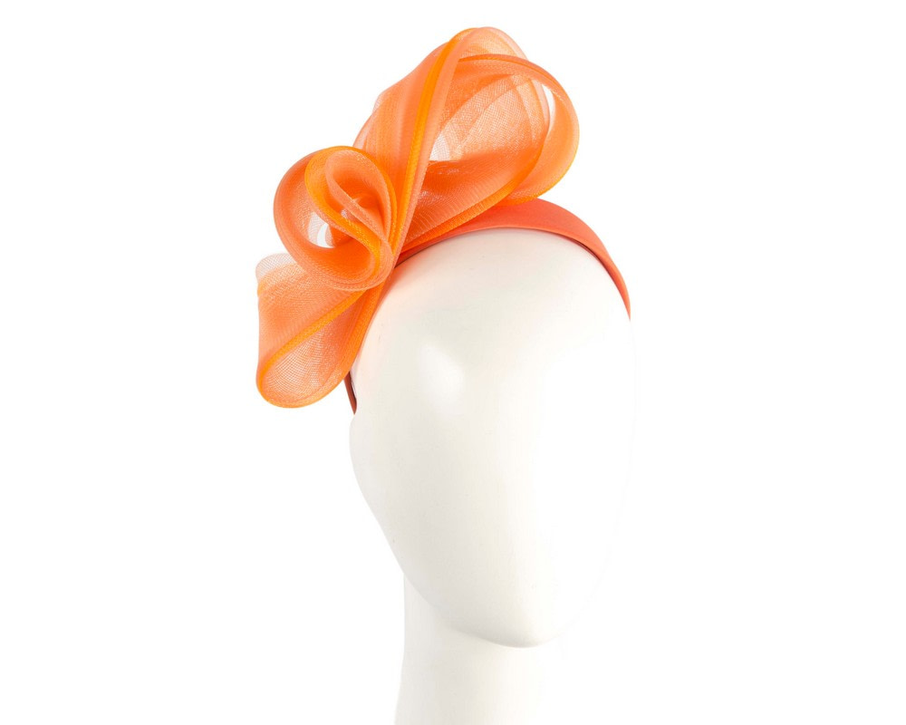 Orange crinoline bow fascinator by Fillies Collection - Hats From OZ