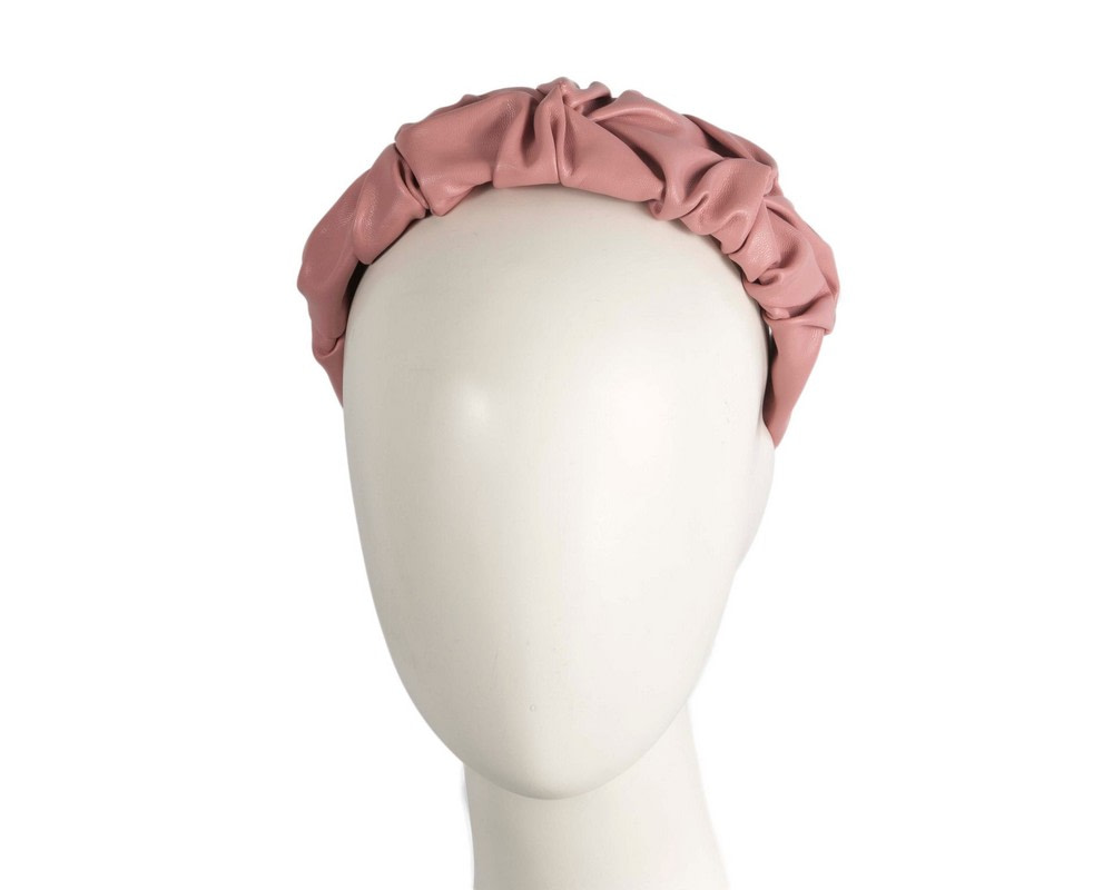 Dusty pink leather fascinator headband - Hats From OZ