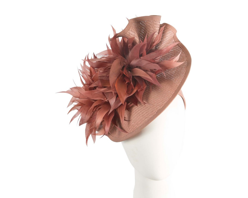 Taupe racing fascinator by Cupids Millinery - Hats From OZ