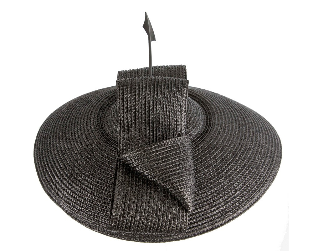 Black "saucer" fascinator hat by Max Alexander - Hats From OZ Black "saucer" fascinator hat by Max Alexander - Image 3